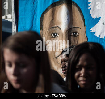 London, UK. 31st Oct, 2015. Annual remembrance procession protest march against deaths in custody by United Friends and Family (UFFC) Credit:  Guy Corbishley/Alamy Live News Stock Photo