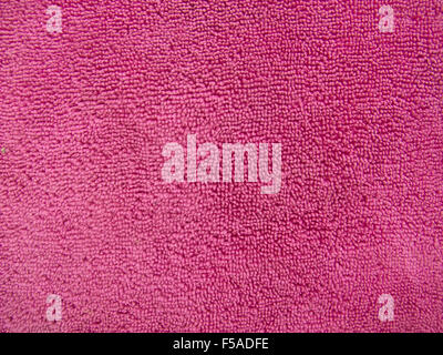 Pink towel texture, cloth background Stock Photo