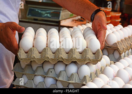 Eggs in the market, Stock Photo