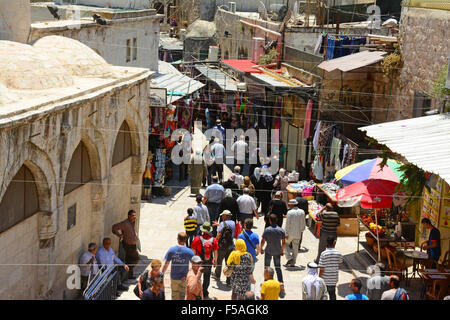 Tourists and locals in the old city, Jerusalem , Israel Stock Photo