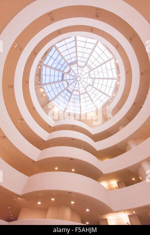 The Guggenheim Museum in New York City, United states of America. Designed by Frank lloyd Wright. Stock Photo