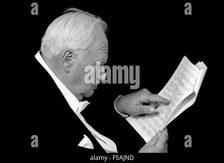 Portrait of Sir Patrick Moore the astronomer and BBC Sky At Night ...