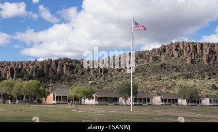 Fort Davis National Historic Site, Texas, one of the best surviving examples of an Indian Wars' frontier military post. Stock Photo