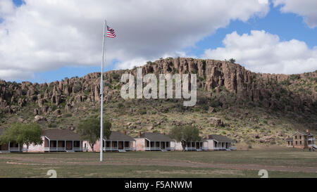 Fort Davis National Historic Site, Texas, one of the best surviving examples of an Indian Wars' frontier military post. Stock Photo