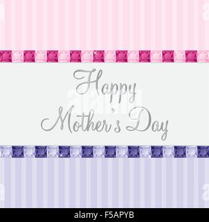 Mother's Day gem card in vector format. Stock Vector