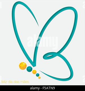 Cut out butterfly card with gems in vector format. Stock Vector