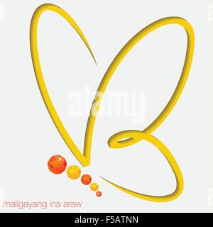 Cut out butterfly card with gems in vector format. Stock Vector