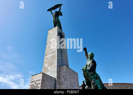 Citadella Liberty Statue on Gellért Hill, Budapest, Hungary Stock Photo