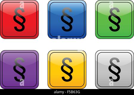 Paragraph color web icon on a white background. Vector illustration. Stock Vector