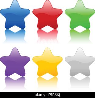 Star icons isolated on white background. Vector illustration Stock ...