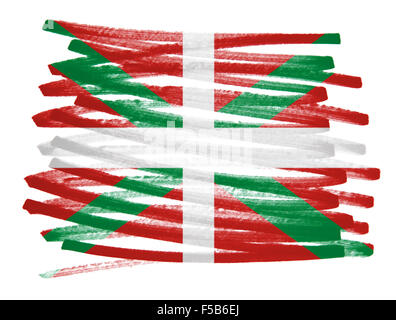 Flag illustration made with pen - Basque Country Stock Photo