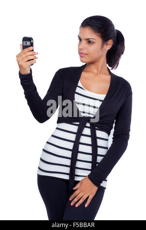 Girl making a video call Stock Photo