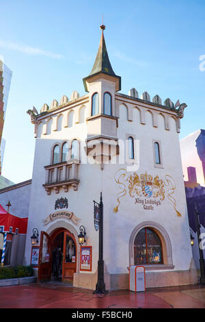 King Ludwig's Castle Restaurant Within The Disney Village, Disneyland Paris Marne-la-Vallee Chessy France Stock Photo