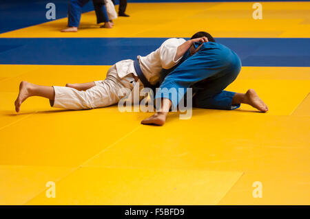 Judo Japanese martial art philosophy and sports battle without weapons Stock Photo