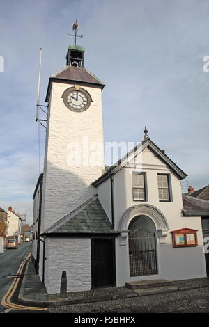 Town Hall, Market Street, Laugharne, Carmarthenshire, Wales, Great Britain, United Kingdom, UK, Europe Stock Photo