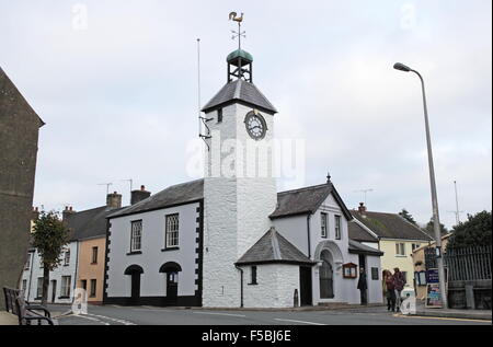 Town Hall, Market Street, Laugharne, Carmarthenshire, Wales, Great Britain, United Kingdom, UK, Europe Stock Photo