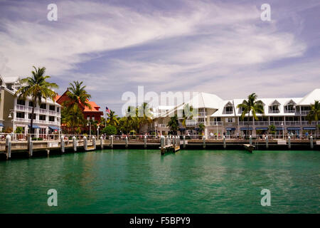 View from the water towards the Westin Resort & Marina Key West Florida USA travel Stock Photo