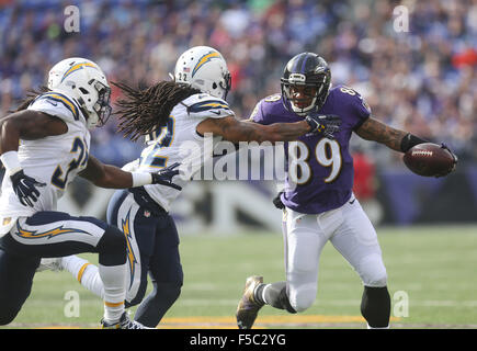 Baltimore Ravens WR Steve Smith Sr. (89) in action against the San Diego Chargers at M&T Bank Stadium in Baltimore, MD on November 1, 2015. Photo/ Mike Buscher/Cal Sport Media Stock Photo