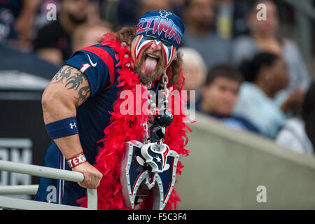 Houston, Texas, USA. 1st Nov, 2015. The ''Ultimate'' Houston Texans fan during the 2nd quarter of an NFL game between the Houston Texans and the Tennessee Titans at NRG Stadium in Houston, TX on November 1st, 2015. Credit:  Trask Smith/ZUMA Wire/Alamy Live News Stock Photo