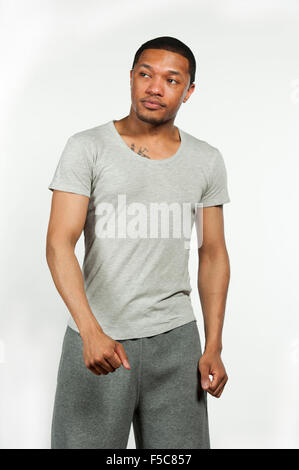 African American Male Gym Trainer Stock Photo