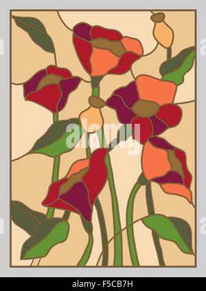 Abstract stained glass background.Vector Stock Vector