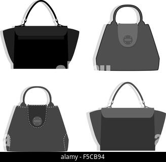 Icons set  handbags on a light background.Vector Stock Vector