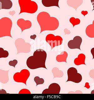 Multi-colored hearts on a light background.Seamless.Vector Stock Vector