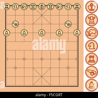 Chinese Chess, Xiangqi Stock Vector