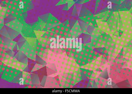 Low poly background with many dots. Stock Vector