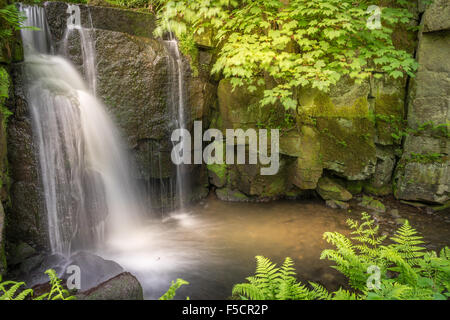 Lumsdale waterfalls, Matlock, Derbyshire. Stock Photo