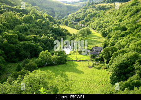 Monsal dale and the river Wye taken from Monsal head in Derbyshire, UK. Stock Photo