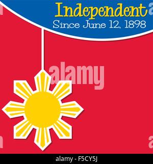 Philippines Independence Day card in vector format. Stock Vector