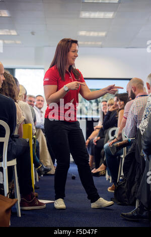 The Entrepreneurial-spark small business training day at Trinity Quay, Bristol - a word association game with Excellence Enginee Stock Photo