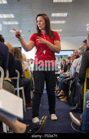 The Entrepreneurial-spark small business training day at Trinity Quay, Bristol - a word association game with Excellence Enginee Stock Photo