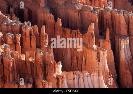 View of Bryce Amphitheater from Inspiration Point, coloured rock formations, fairy chimneys, morning light Stock Photo