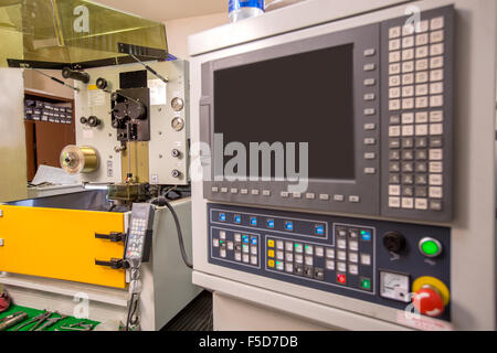 Modern Arc cutting machine. Manufacturing workshop Stock Photo