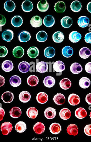 Lightning equipment made of different color glasses vertical Stock Photo