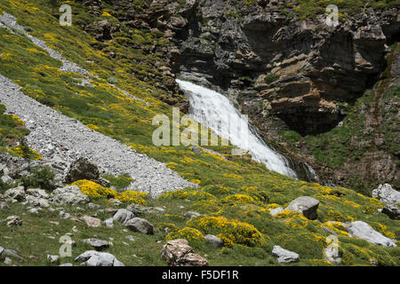 Cascada de Cola de Caballo, Ordesa y Monte Perdido National Park, Pyrenees, Spain. Stock Photo