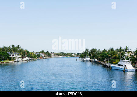 Intracoastal waterway. Boca Raton. Florida. Stock Photo