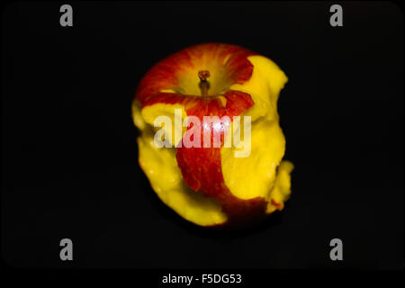 A half eaten apple Stock Photo