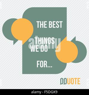 abstract frame and stylish quotes with place for text over striped background. vector banner template Stock Vector