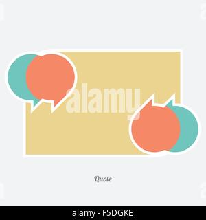 modern quote frame isolated on gray background. vector quotes design Stock Vector