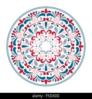 Ornamental round lace pattern. Stock Vector