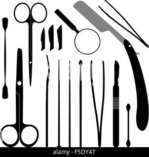 Dissection Tools Equipment and Kits Stock Vector