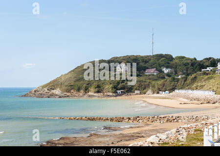 the empty Beach of Barneville Carteret, France, Normandy Stock Photo