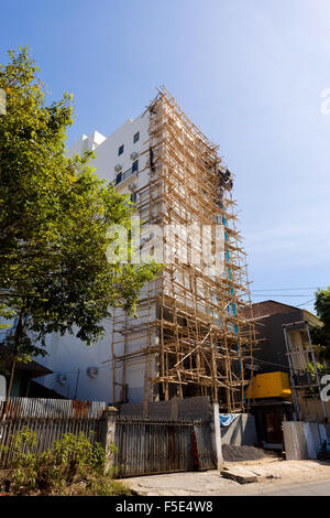 special asian technology of scaffolding made by bamboo, Manado, North Sulawesi, Indonesia Stock Photo