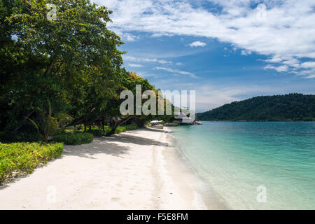 Beach and villas at the luxury resort and spa of Pangkor Laut, Malaysia, Southeast Asia, Asia Stock Photo