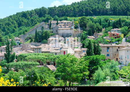 Gigondas village, Vaucluse, Provence Alpes Cote d'Azur region, France, Europe Stock Photo
