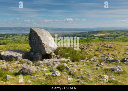 Arthurs Stone neolithic burial ground Cefn Bryn hill The Gower peninsula South Wales UK tourist attraction Stock Photo