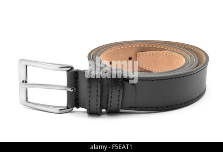 leather belt on white Stock Photo
